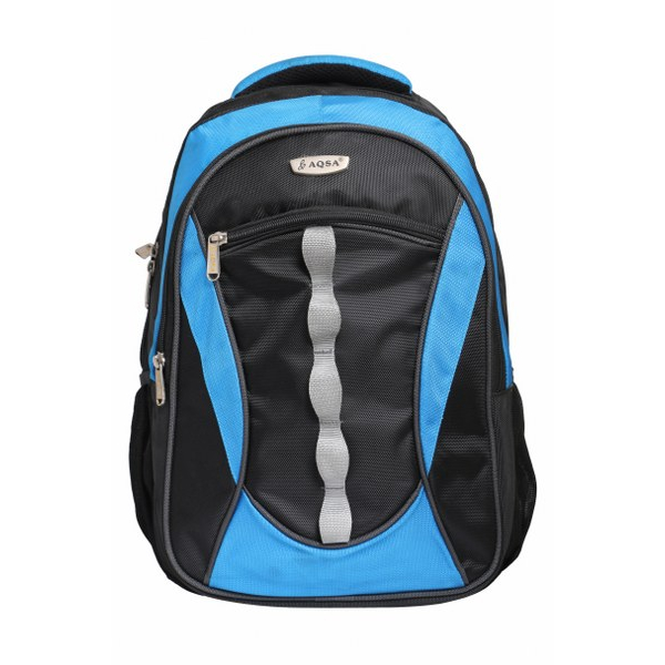 Aqsa ALB60 Stylish Laptop Bag (Black and Blue)